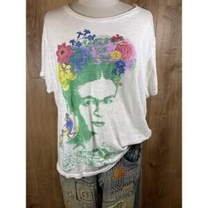 Magnolia Pearl Frida Amarillto Pajarito Boyfriend T Shirt OS NWT
